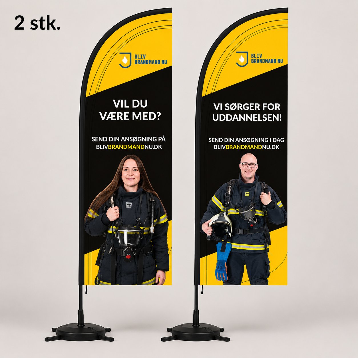 Beachflag 2 stk. kommunal/frivillig